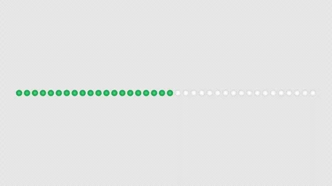 Animation green level indicator slider circles on transparent background Stock Footage 312987098