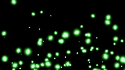 Animation green light sparkles with black background.  Vídeo Stock 276370112