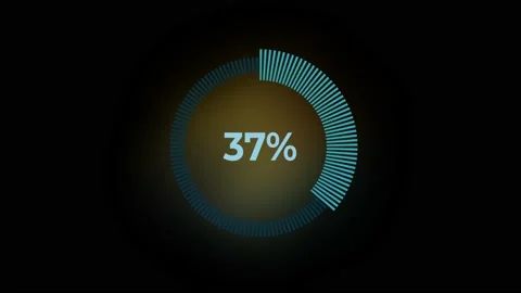 Animation green loading bar with Alpha channel. 0-50 percent. Loading circle Stock Footage 157557440
