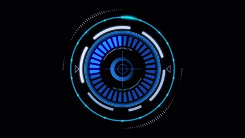 Animation green loading circle target. Stock Footage 154152666