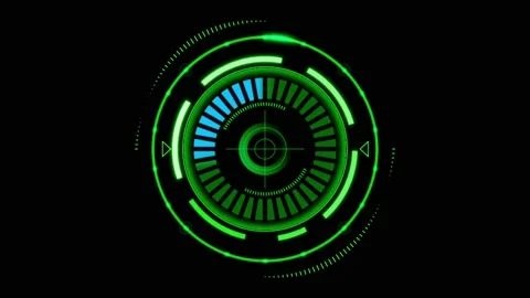 Animation green loading circle target. Stock Footage 154152671