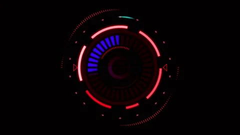 Animation green loading circle target. Stock Footage 154152676