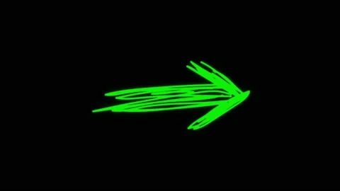 Animation green neon light arrow shape isolate. Stock Footage 172918414