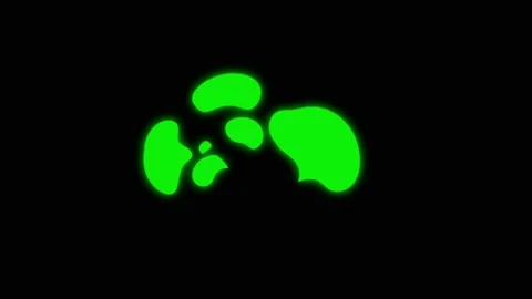 Animation green neon light smoke effect isolate. Stock Footage 172918328