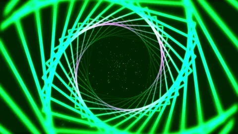 Animation green neon lines wave abstract background. Stock Footage 210674255