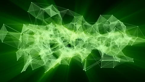 Animation of green plexus network transforming to neon russian text - FUTURE. Stock Footage 103118601