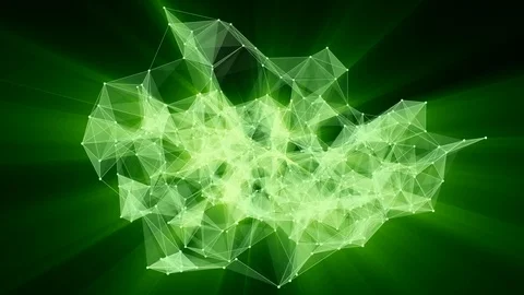 Animation of green plexus network transforming to neon arab text - welcome. Vidéo 103339859