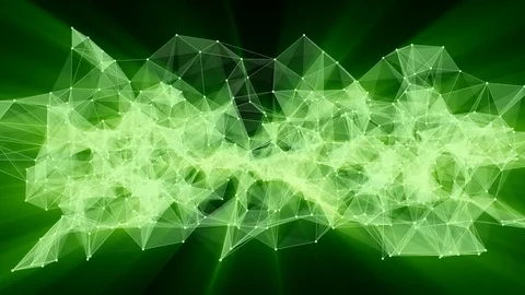 Animation of green plexus network transforming to neon spanish text - welcome. Stock Footage 103341197