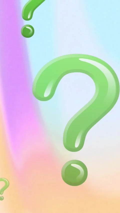 Animation of green question marks over pastel background Stock Footage 342136414