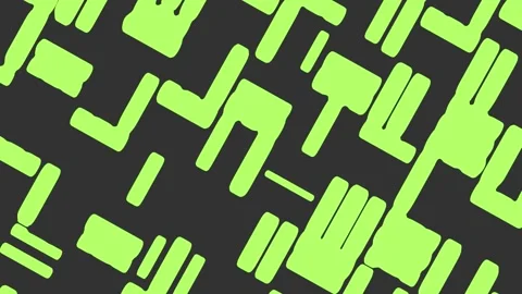 Animation of green rectangular shapes scattering over a black background. Stock Footage 296845296
