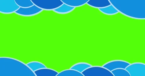 Animation green screen cloud from top and bottom 스톡 동영상 330110090