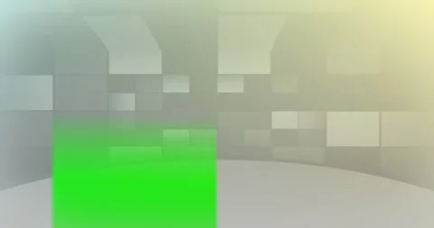 Animation of green square bouncing on table over abstract background Stock Footage 326756816