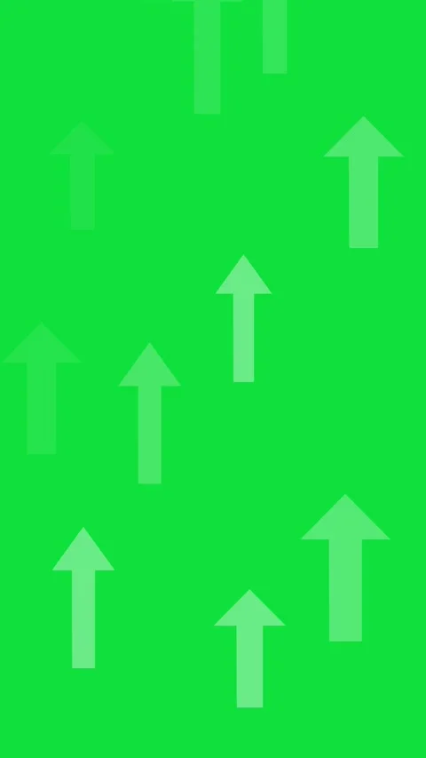 Animation of green upward arrows representing financial growth and success Stock Footage 330498243
