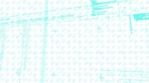 Animation of grid pattern, loading circles and computer language against white Stock Footage 253482407