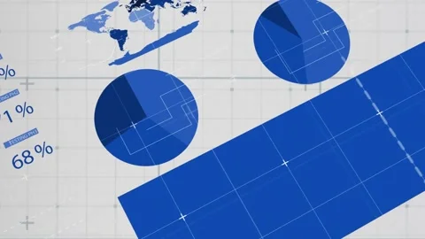 Animation of grid pattern over infograph... | Stock Video | Pond5
