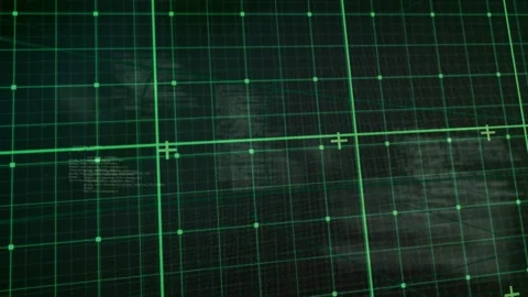 Animation of grid pattern with plus signs over data processing on digital Stock Footage 329977838