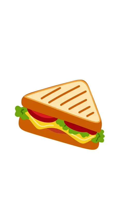 Animation grilled sandwich moving Stock Footage 336893115
