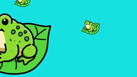 Animation of a group of frogs floating Stock Footage 328059331