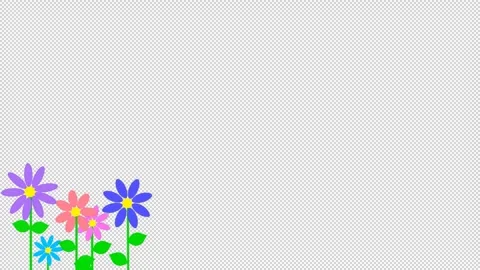 Animation of growing, ascending multi-colored flowers. Stock Footage 276617358