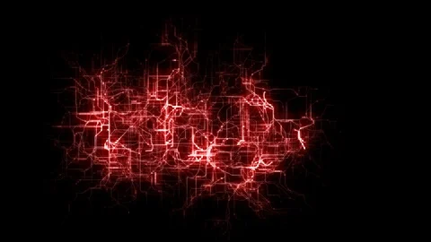 Animation of growing lines, red glowing lines Video stock 127226669