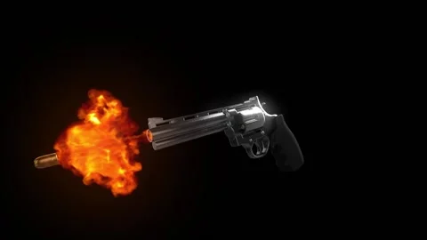 Animation of a gun firing Stock Footage 229989624