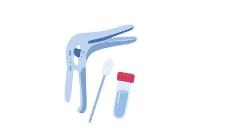 Animation gynecological smear collection tools for women's healthcare Видео 346374255