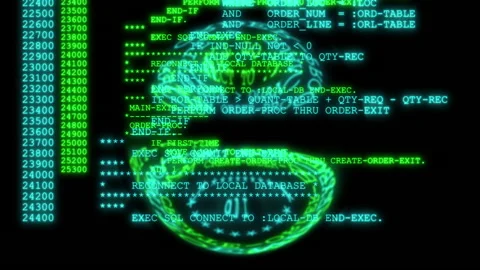 animation - Hacker code running down a c... | Stock Video | Pond5