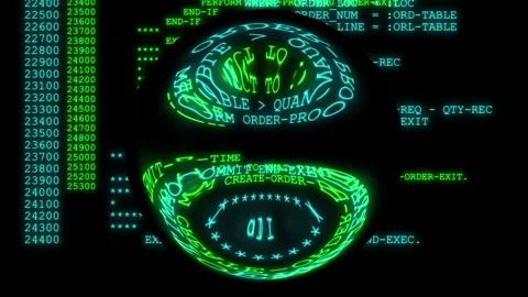 animation - Hacker code running down a c... | Stock Video | Pond5