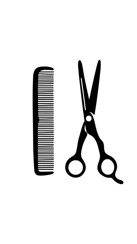 Animation hairdressing scissors and comb doodle style Vídeos de archivo 345582229