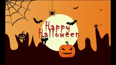 Animation Halloweeen template Stock Footage 312218100