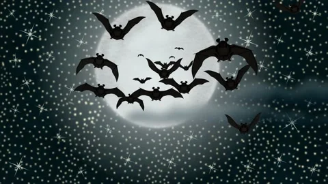 Animation Halloween Bat Stock Footage 215769324