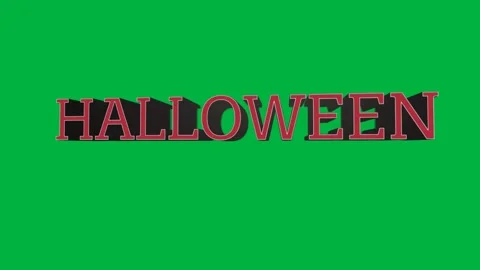 Animation of halloween text on white background Stockbeeldmateriaal 318862322