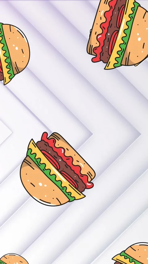 Animation of hamburger icons falling over white triangle pattern Stock Footage 343920124