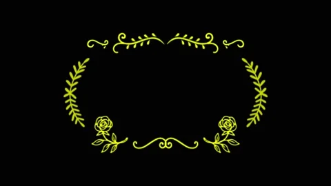 Animation hand draw frame with black background. Stock Footage 164090341