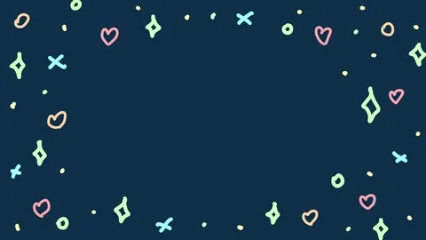 Animation of hand drawn border frame decoration Stock Footage 282943026