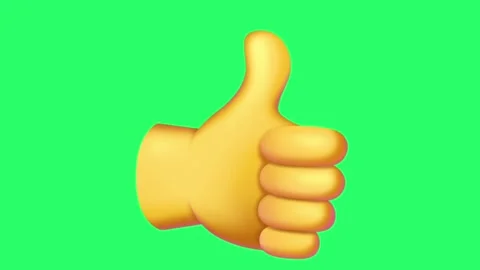 Animation hand like on green background. Stock Footage 255349129