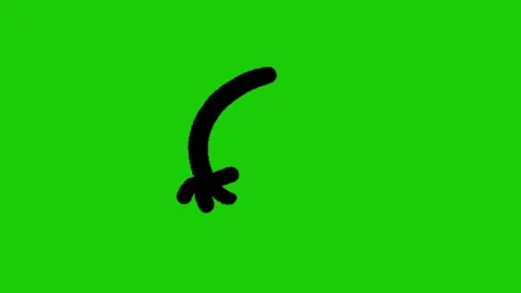 Animation of hand on green screen Stock-Footage 334116896