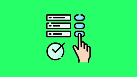 Animation hand icon on green screen. Stock Footage 238715871