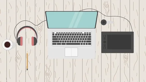 Animation of the hand presses the button on the laptop Stock-Footage 83052252