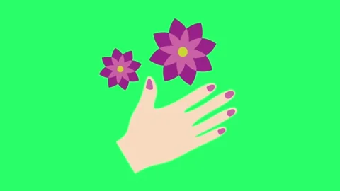 Animation hand spa on green screen. Stock Footage 265414483