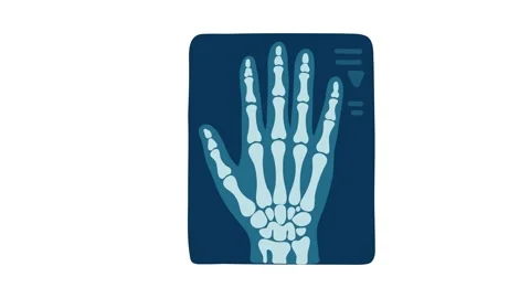 Animation of hand x ray radiography image Stock Footage 340879101