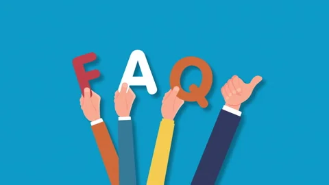 Animation of hands holding the letters 'FAQ,' symbolizing frequently asked Stock Footage 304655581