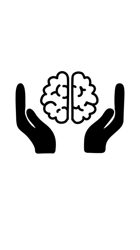 Animation hands protecting human brain symbol of mental health and care doo.. Stock Footage 345582215