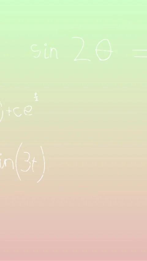Animation of handwritten mathematical formulae over green to pink background Stock Footage 344706579