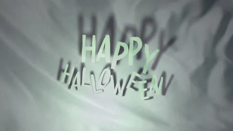 Animation of happy halloween over patterned background Stock Footage 307737872