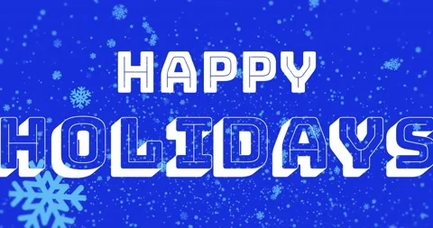 Animation of happy holidays over snow fa... | Stock Video | Pond5