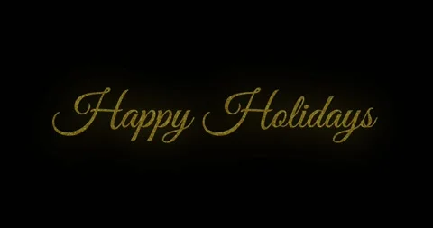 Animation of happy holidays text over multicolored lens flares against black Видео 329422769