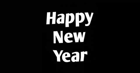 Animation of Happy new year with text effect Stock Footage 224993211