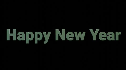 Animation happy new year text blur effect with black isolated background Stock Footage 308501580