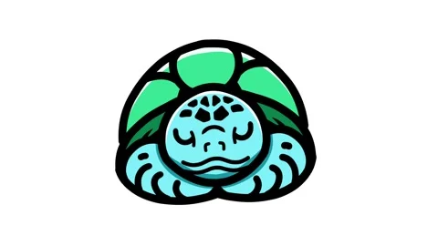 Animation of a happy sleeping turtle Stock Footage 328059459